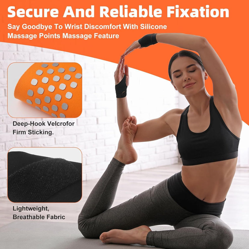 Wrist Brace,Wrist Support for Carpal Tunnel Pain Relief,Ulnar Wrist Brace Ultra-Thin Elastic for Tear,Wrist wraps Repetitive Wrist Use Injury,Fits Both Wrists One Size Black