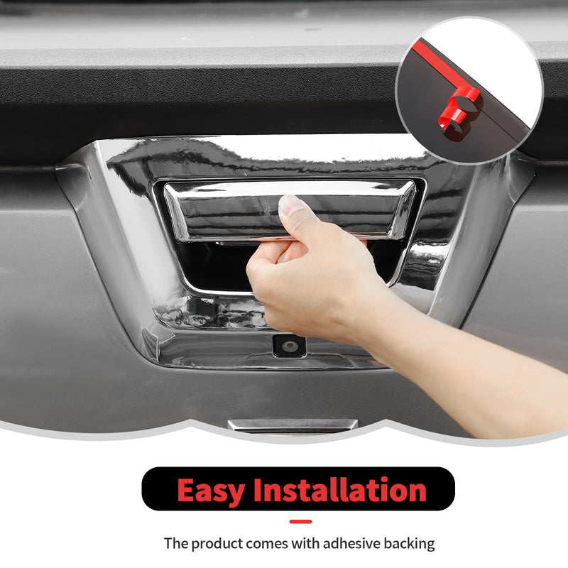 RT-TCZ Tailgate Handle Cover Rear Door Handle Cover Trim Decoration Exterior Accessories for Chevy Avalanche 2007-2013 (Chrome) Chrome