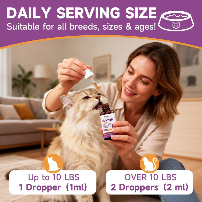 Cat Hairball Remedy - 2 Pack Hairball Treatment for Cats - Digestive Support & Healthy Skin Coat, Furball Control with Psyllium Husk, Flaxseed, Omega-3, Enzyme, Vitamin - Chicken Flavor