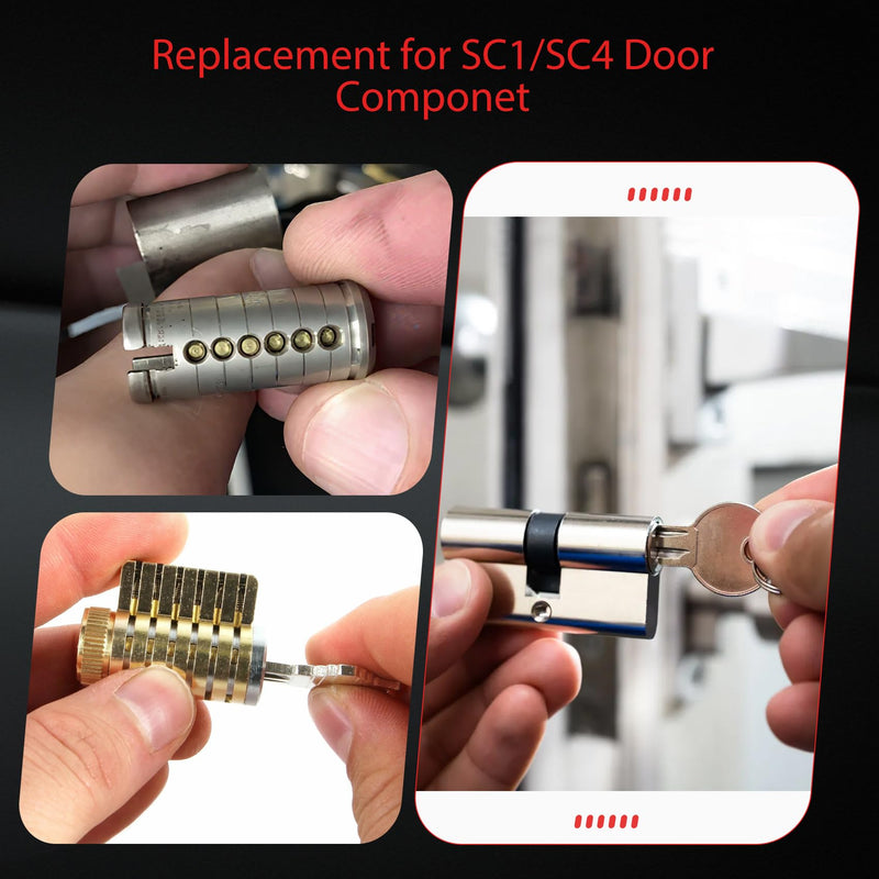 1100-Piece SC1/SC4 Keyway Re-Key Kit replacement for Schlage Rekeying Kit, Compatible with SC1/SC4 Door Component, Bottom Pin, with Pins, Springs, Cap, Tail Piece, Master Pin,and SC1 Pick，rekeying kit