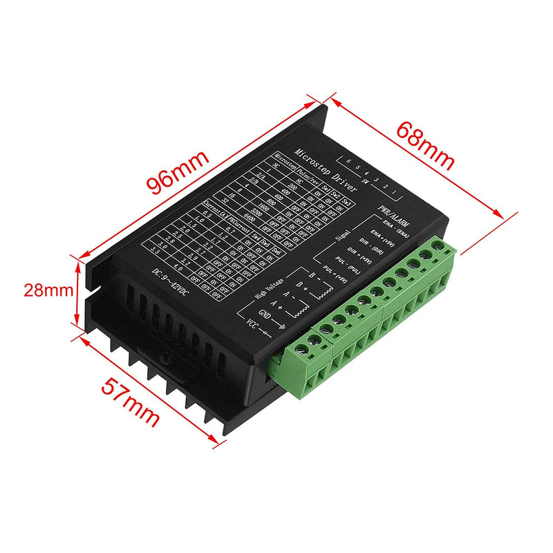 TB6600 Stepper Motor Driver 4A Stepper Driver for Nema 17, 23 and 34 Stepper Motor, 9-42V, 32 Segments, Upgraded Version-1PCS 1 pcs