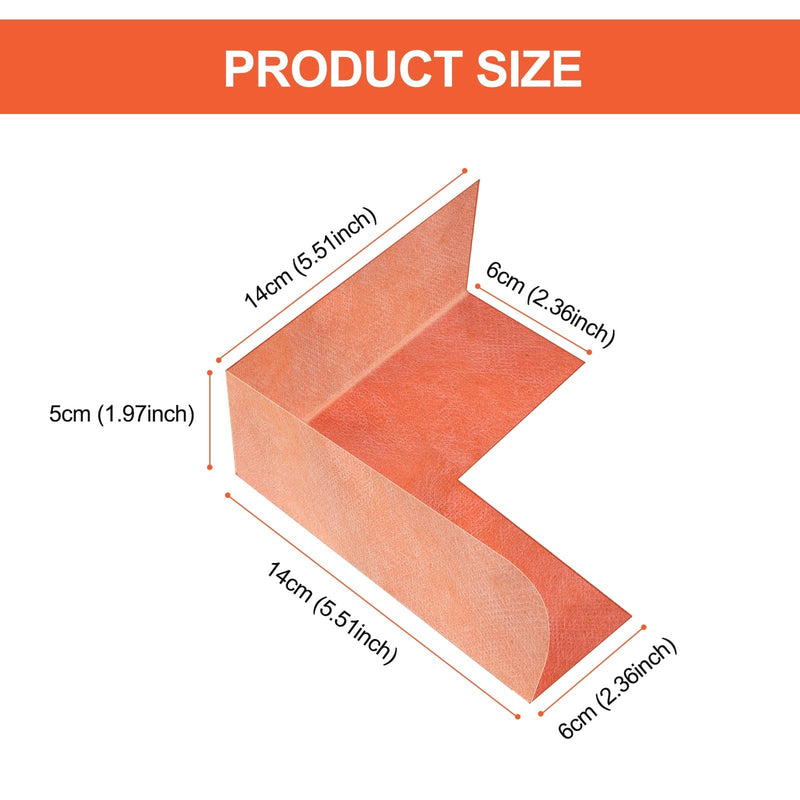 Seamless Corner Membrane, Polyethylene Waterproof Corner Shower Seamless Membrane for Bathtubs and Showers Walls Windows (20Pcs Inside) 20Pcs Inside