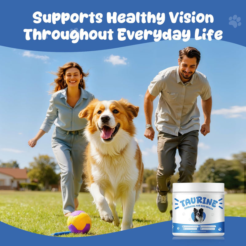 Taurine Powder Supplement for Dogs, Amino Acid Support for Heart Health & Muscle Function, Easy-to-Mix Canine Nutrition Powder