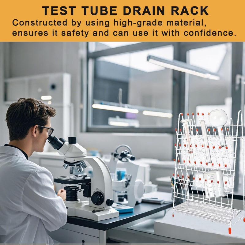 Lab Drying Rack 55 Pegs Lab Glassware Rack Steel Wire Glassware Drying Rack Free-Standing Tube Drying Draining Rack for School Laboratory Utensils (24 pegs) 24 pegs