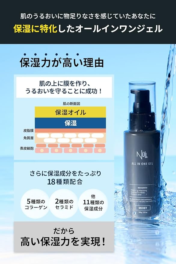 NULL All-in-One Gel, Men's, All-in-One Lotion, Skin Care, Milky Lotion, Beauty Essence, Moisturizing, , 3.5 oz (100 g) - NewNest Australia