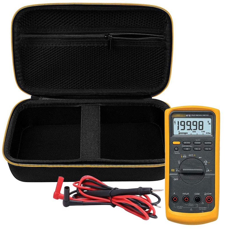 Comecase Hard Carrying Case for Fluke 87-V/ 87V Max/ 88V/ 15B+/ 17B+ and More Digital Multimeter, Protective Travel Storage Bag - Black