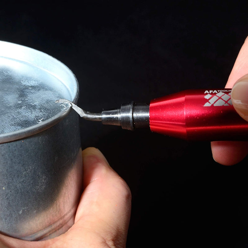 AFA Tooling - Deburring Tool & Countersink Hand Reamer with 10 Extra Blades - Works on Metal, Resin, PVC Pipes, Copper, Plastic and 3D Printed Edges - Plumbing & 3D Printing Burr Removal Reamer Tool Reamer & Deburring Tool