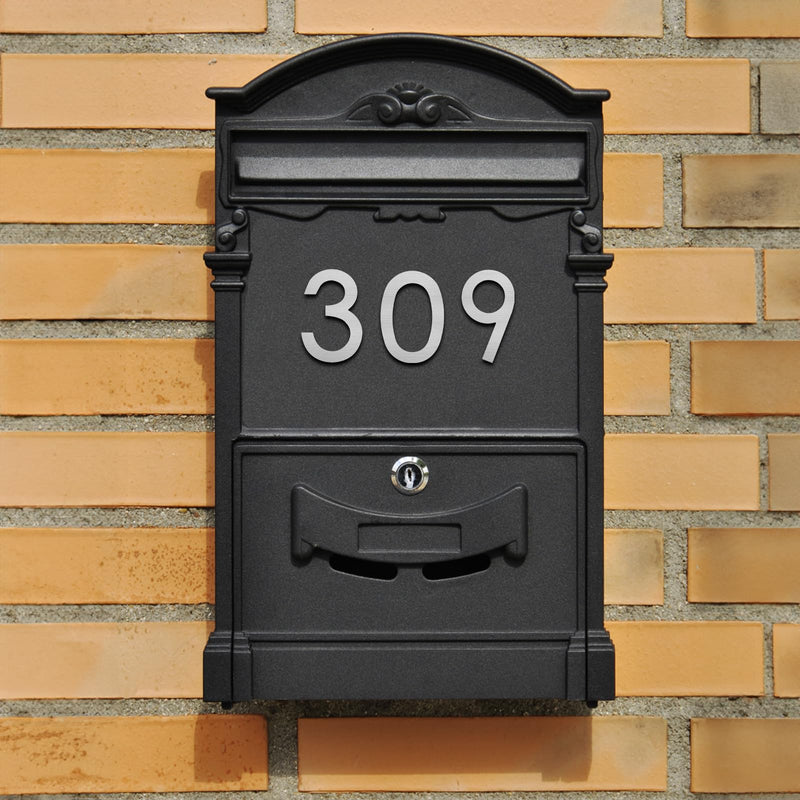 3 Inch Modern House Numbers, Brushed Silver Mailbox Number,Stainless Steel Material,Self-adhesive Number Door Numbers for Apartments Office (1) 1