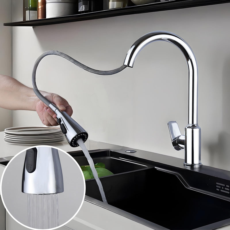 Kitchen Faucet Wand Compatible with Moen 191004, Pull Down Spray Head Replacement 2 Modes, Stainsteel Brushed Nickel