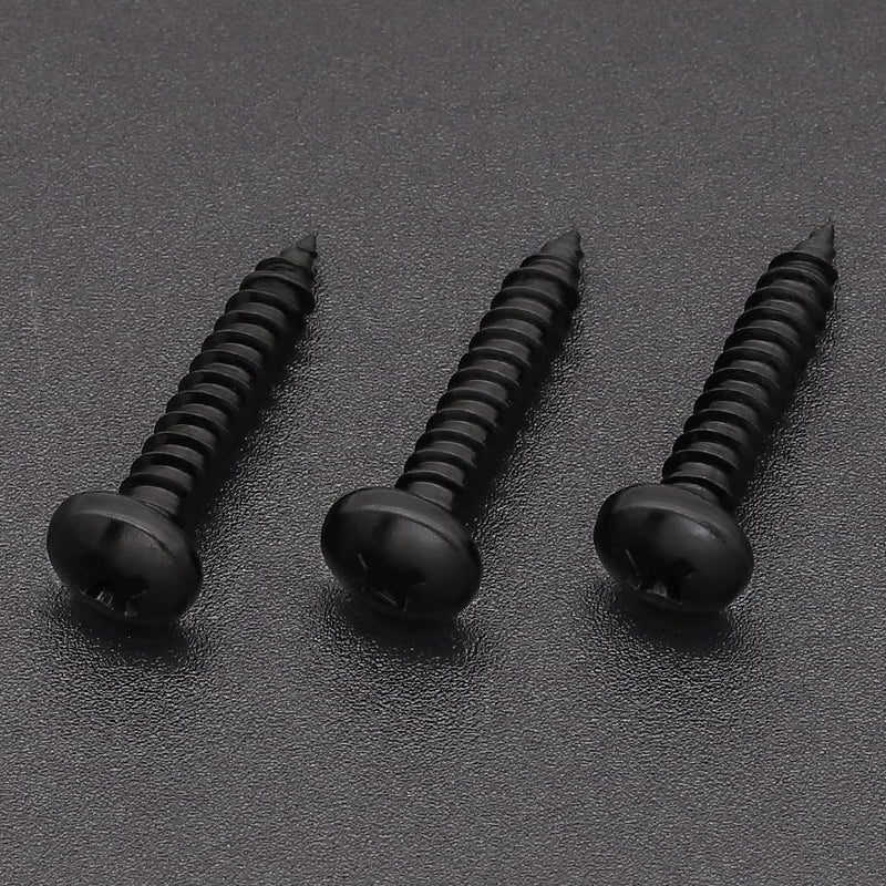 #10 x 3/4" (50 Pack) Stainless Steel Phillips Pan Head Wood Screws, Stainless Steel 304 (18-8), Pan Head Sheet Metal Screws Self Tapping Screws, Black Coated #10 x 3/4" 50