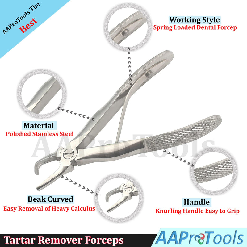 AA PRO Tartar FORCEP Calculus Remover Tooth Scraper 4.5" Dental Veterinary Instrument A+ Quality