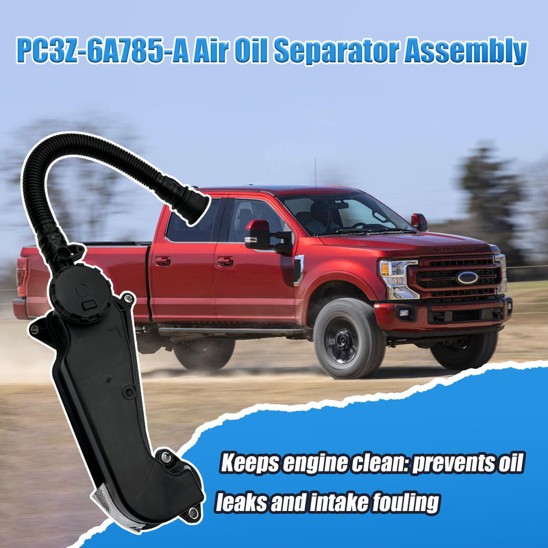 PC3Z-6A785-A Air Oil Separator Assembly Compatible with Ford F-250 F-350 F-450 F-550 2023-2024 Replace PC3Q-6A785-AB PC3Z6A785A Super Duty 6.7 L Diesel