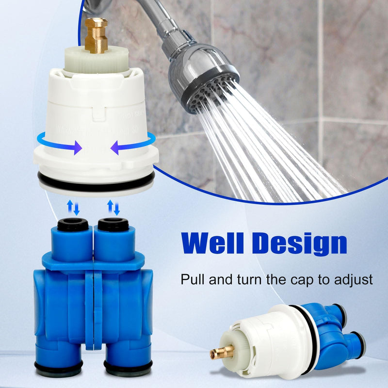 RP19804 Cartridge Compatible with Delta 1300/1400 Series Tub/Shower Valve RP19804 with RP22734 Bonnet Nut x2 2