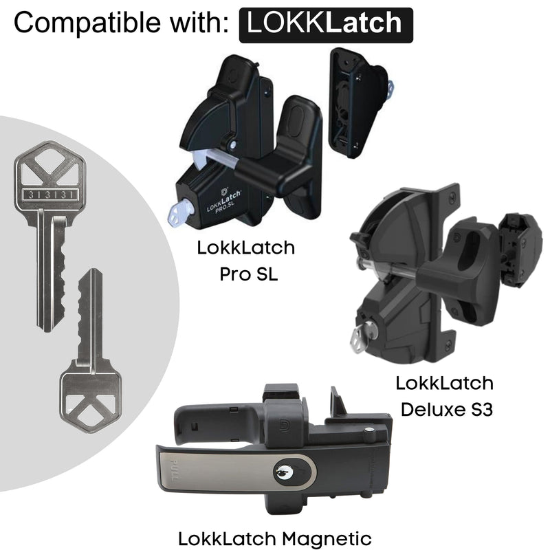 Magna Latch Series 3 Key Replacement for Magna-Latch Locks with Forward Facing Keyhole (New Style)-Key 313131 for Lokklatch-MagnaLatch Pool Gate Models with Robby's Cloud Key Float Keychain (12 Pack)