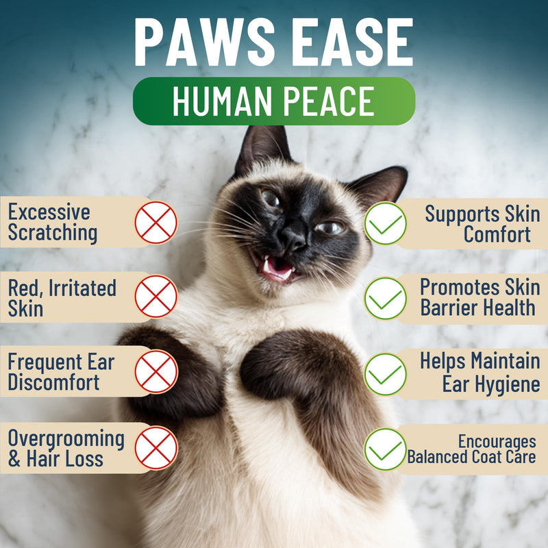 Cat Allergy Relief for Cats, 200 Cat Itchy Skin Allergy Relief Chews for Immune Support & Seasonal Allergies, Anti-Itch Relief for Cats Paws, Eyes, Ears, Stop Licking & Scratching, Chicken Flavor