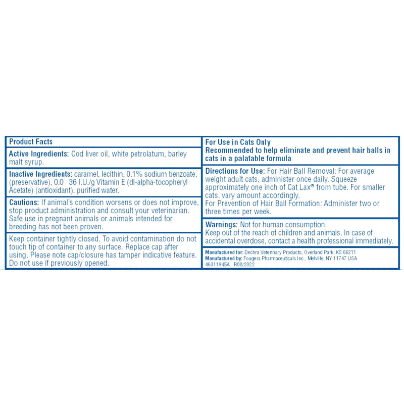 CatLax for Hairball Elimination and Prevention in Cats, 2 oz