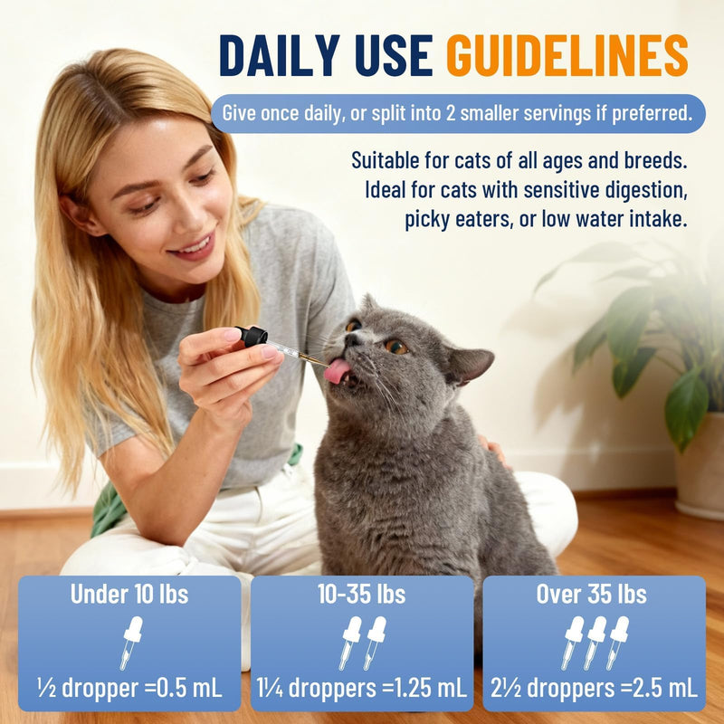 Cat Constipation Relief for Cats, Natural Cat Laxative Constipation Relief for Cats Soften Stool, Promotes Digestive Health, Cat Herbal Supplements, Chicken Flavor, 60 Ml/2 Fl Oz