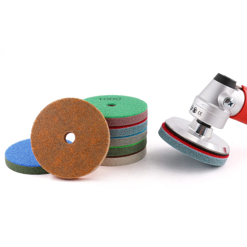4 Inch Sponge Fiber Polishing Pads for Marble Granite Stone Cleaning polishing-7 PCS Set 7 Pcs Set