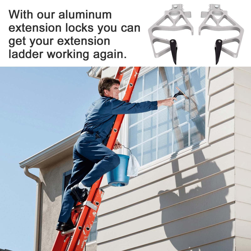 28-11 Aluminum Extension Ladder Locks for Extension Ladder Locks Compatible with Werner Aluminum 24 ft, 28 ft, 32 ft Rung Ladder Lock Kit, Extension Ladder Accessories 28-11 Lock Kit