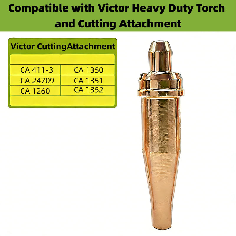 0-3-101,1-3-101,2-3-101,3-3-101 Acetylene Cutting Torch Tips,Fit Victor Style,Pack of 4 | Durable & Sturdy 3-101-0,1,2,3
