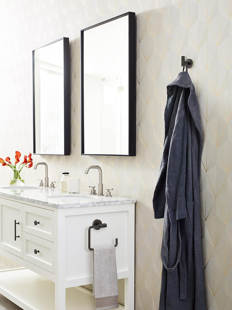 Amerock BH26541ORB | Oil Rubbed Bronze Towel Ring | 5 inch (127 mm) Width Towel Holder | Arrondi | Hand Towel Holder for Bathroom Wall | Small Kitchen | Bath Accessories