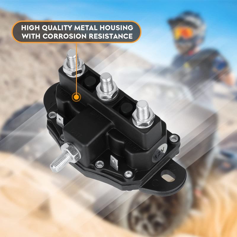 Youxmoto Reversing Solenoid Switch/Relay Winch Motor, 12V 6 Terminal Reverse Polarity Solenoid DC Contactor, Replace for 24450 214-1211A11 214-1231-A11 2141211A1106 214-1211A11-06