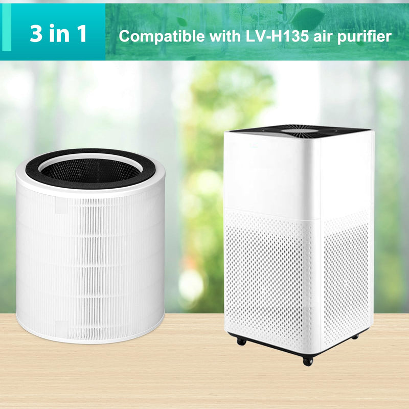 LV-H135 Replacement Filter,Compatible with LEVOIT LV-H135 Air Purifier