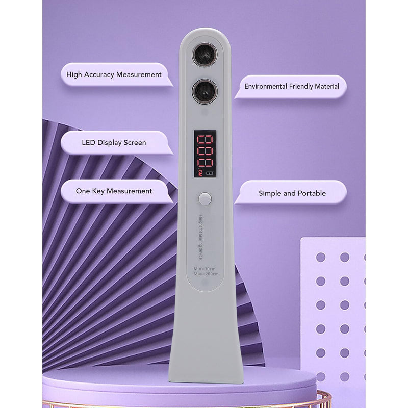 Portable Ultrasound Body Height Stadiometer with LCD Display, Body Height Meter Device for Children and Adults, Handheld Smart Digital Height Measurement Tool