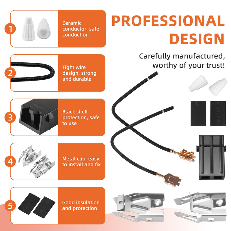 330031 Surface Element Receptacle Kit/330031 Range Burner Compatible for Whirl-Pool Ken-More Cro-sley May-tag Kithcen-aid etc Stove,Replaces AP3075808 PS340571 EAP340571 3374 by MIFLUS-4 Packs