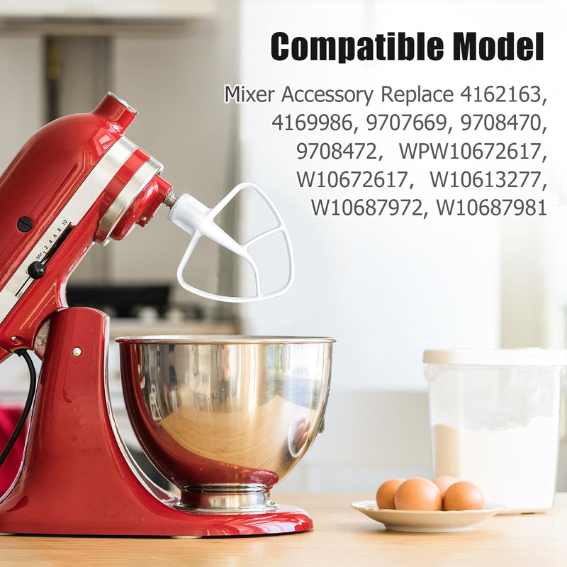 K45B Coated Flat Beater for KitchenAid 4.5-5 Qt Mixer Paddle Attachment Flat Beater Fits Stand Mixer Bowls For KitchenAid 4.5-5 Quart Bowls, Kitchenaid Paddle Attachment 1 Steel