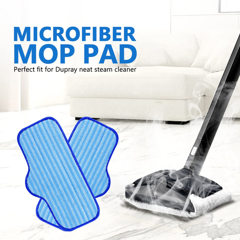 KEEPOW Microfiber Pads for Dupray Neat Steam Cleaner, 6 Pack Washable Pads