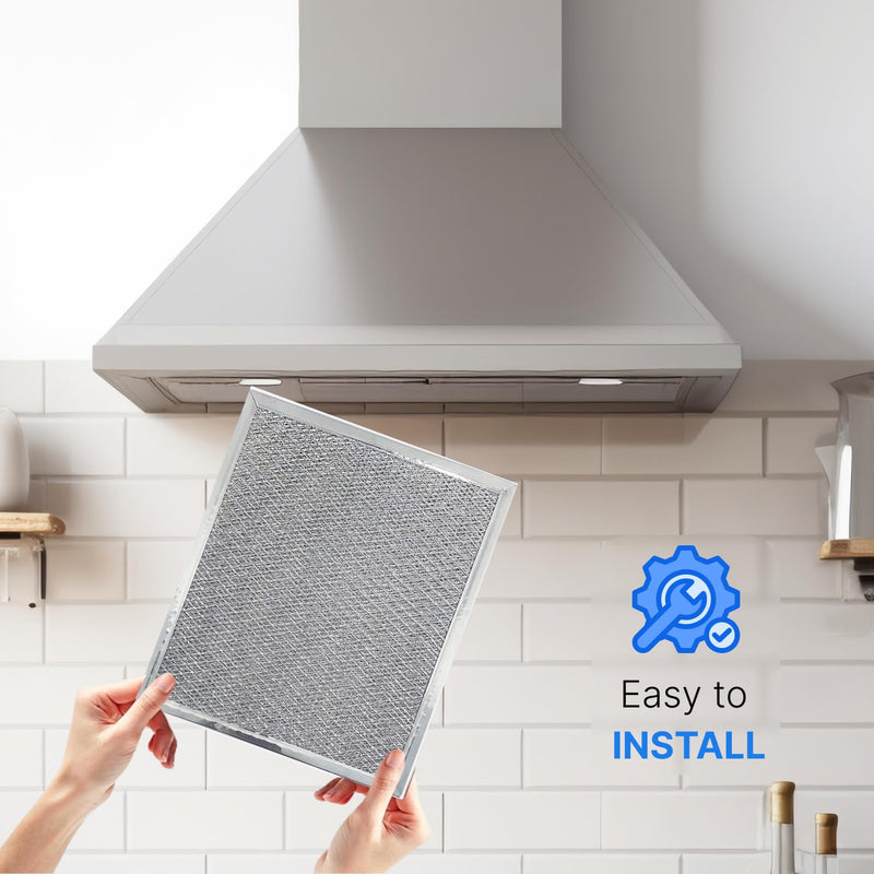 1 Pack Aluminum Range Hood Filter 8 1/4” x 10” Grease Filters for Range Hood Camper Range Metal Tiny House - Kitchen Exhaust fan Cover Hood Stove Vent Filter - Oven Filter Replacement Parts
