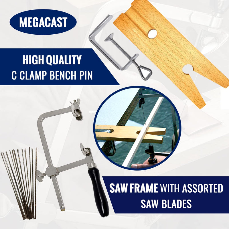 3 in 1 Professional Jeweler's Saw Set Saw Frame 144 Blades Wooden Pin Clamp Wood Metal - NewNest Australia