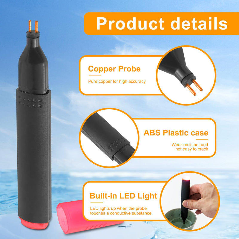 Conductivity Test Pen, Continuity Tester for Grounding Mats, Sheets, Pads, Blankets, Pillow Cases