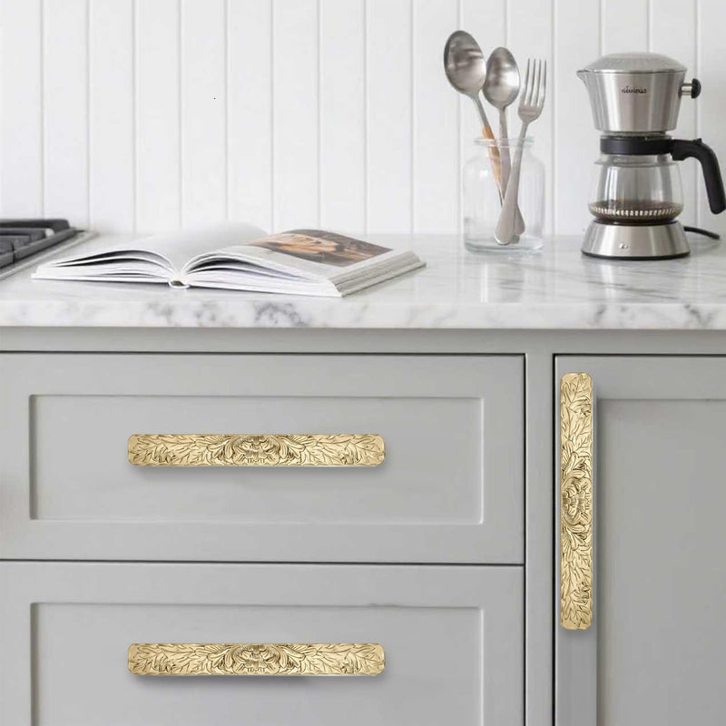 6 Pack 3 inch Champagne Bronze zinc Alloy Hardware European-Style Cabinet Drawer Handle is Suitable for Sideboard, Jewelry Box, Kitchen and Bathroom Furniture Cabinet Pulls 6-Pack