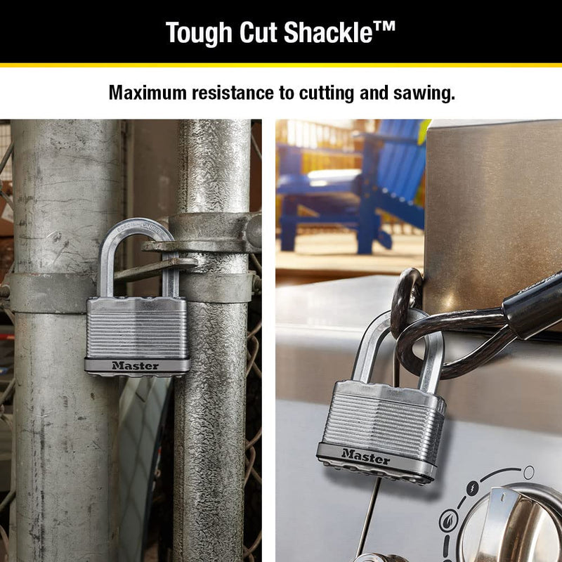 Master Lock M15XTLF Magnum Heavy Duty Outdoor Padlock with Key, 2 Pack Keyed-Alike 2 Pack, Keyed-Alike