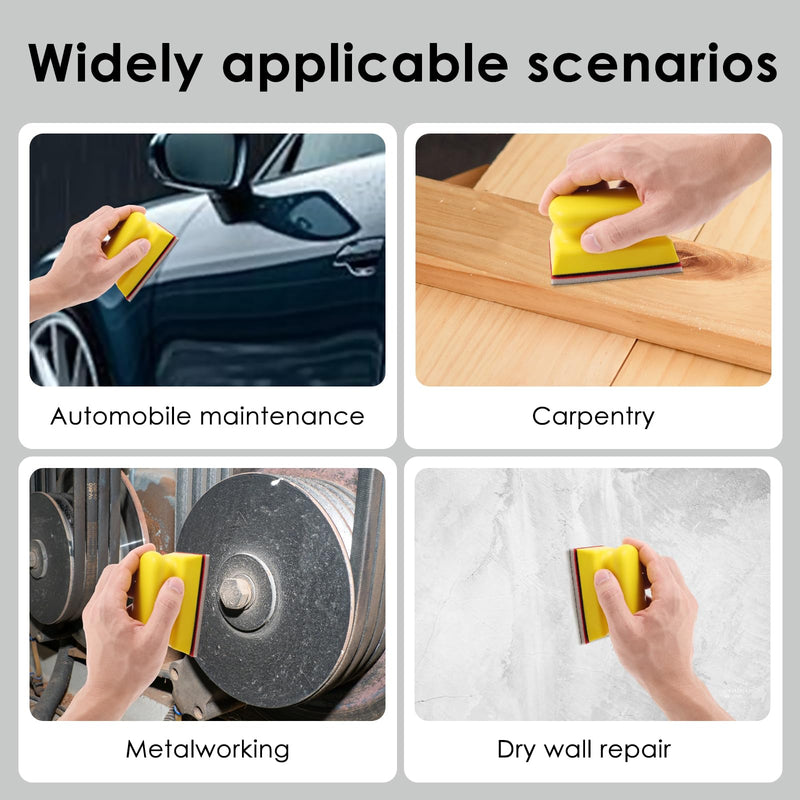 48Pcs Sanding Sponge Kit with Handle,Wet Dry 180-3000 Grit Wood Auto 48