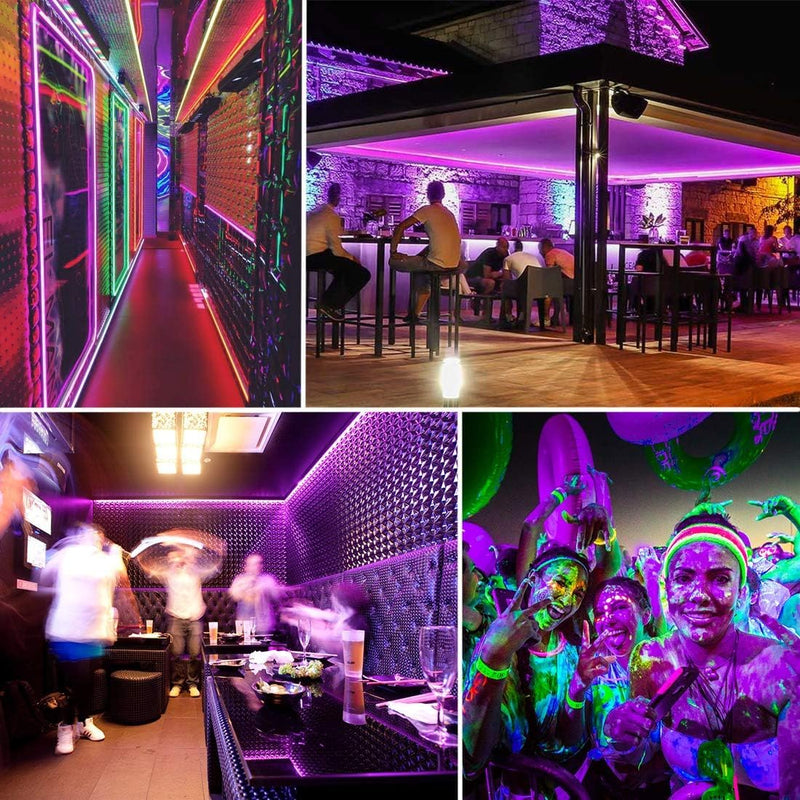 40 Foot Led Black Light Strip Kit, 720 Units Led, 12V Flexible Blacklight Fixtures, Non-Waterproof 40 ft