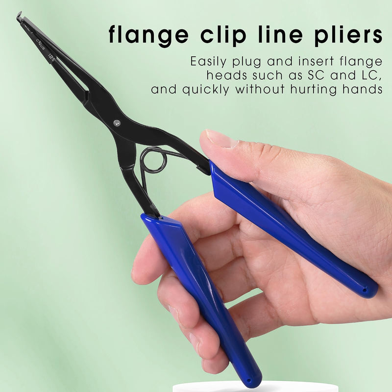 3-piece set of fiber optic flange pliers equipped with SC LC fiber optic cleaning pen fiber optic flange connector insertion tool fiber optic pliers fiber optic flange clamp Blue Flange Pliers+sc Lc Pen
