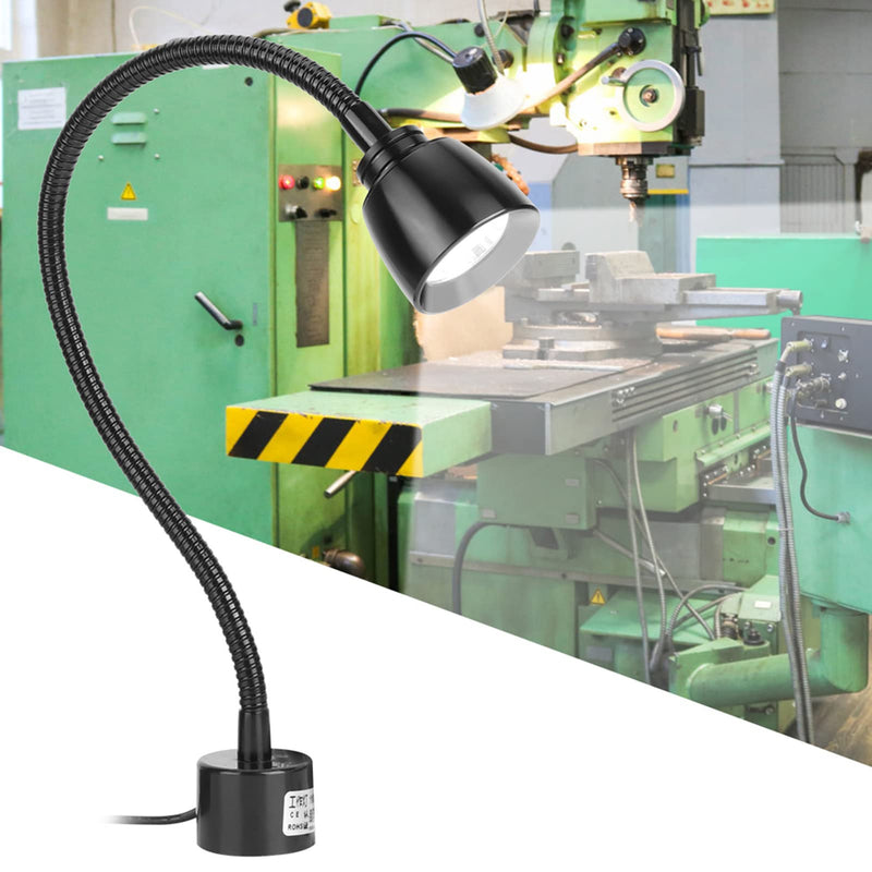 Metal LED Work Light 7W Flexible Gooseneck Magnetic Base | aluminum for cnc machine, 700 task lighting, neck shop tool, compatible with lathe drill pr