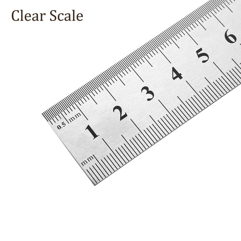 Metal Straight Edge Ruler - [ 500mm 20 Inch Metric ] Stainless Steel 0.7mm Thickness Centimeters Rulers for Precision Measuring Use, with Hang-up Hole 1