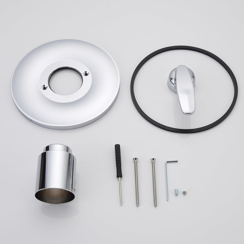 Shower Faucet Handle Trim Kit for Delta Tub and Shower Faucets, Shower Replacement Kit Compatible with Delta Shower Trim Kit, Single-Handle Valve Tub Shower Trim Kit (Chrome) Chrome
