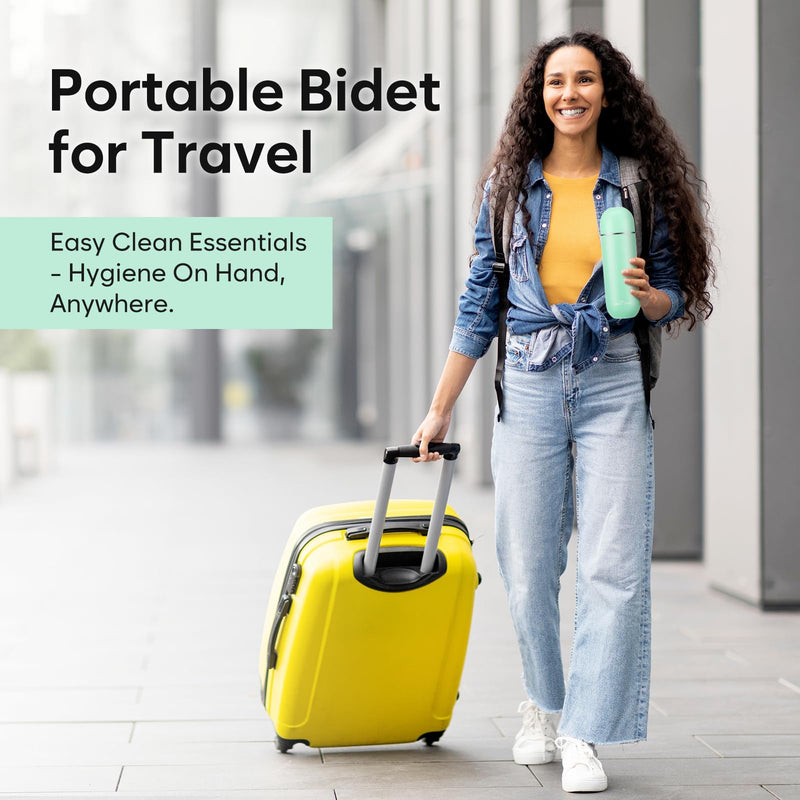 Easy@Home Portable Bidet for Travel: Peri Bottle for Postpartum Care - Handheld Sprayer for Women & Men | 380ml(12.8oz) Large Personal Hygiene Cleaning Bottle | EPB-01 Green