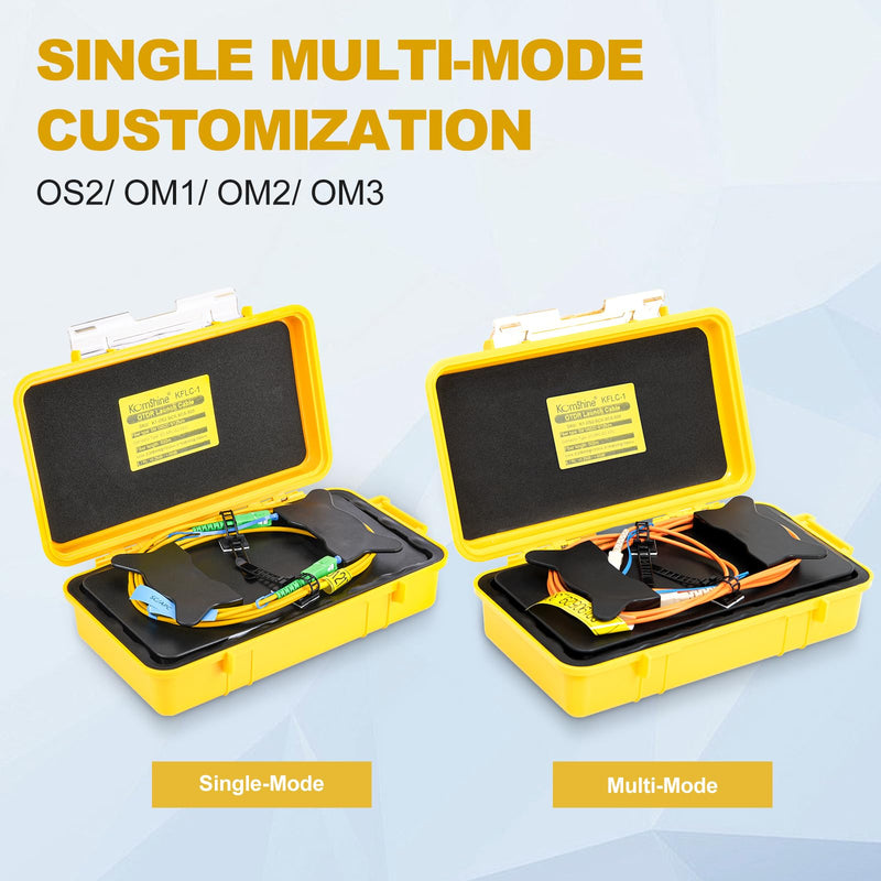 SC UPC-LC UPC OTDR Launch Cable Box G652D Cable Fiber Singlemode 9/125, OTDR Launch Box Optical Fiber Test Extension Line Single Mode Dead Zone Eliminator 1KM 1310/1550nm KFLC-1-SC UPC-LC UPC