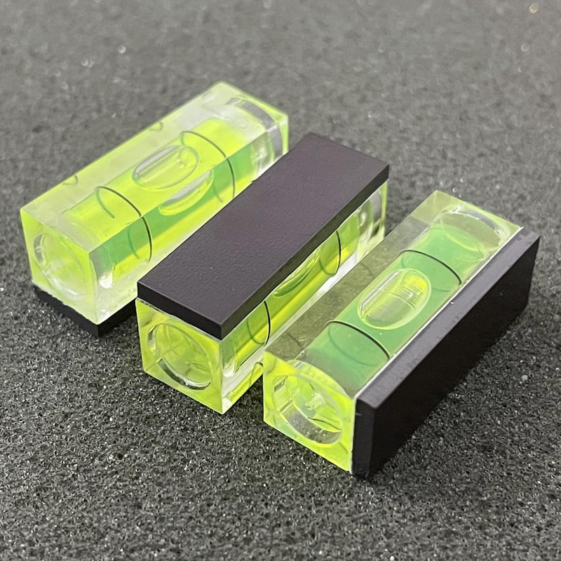 6Pcs Magnetic Small Bubble Level 10x10x29mm Mini Square Bubble Spirit Levels Leveling Tools Length 29mm