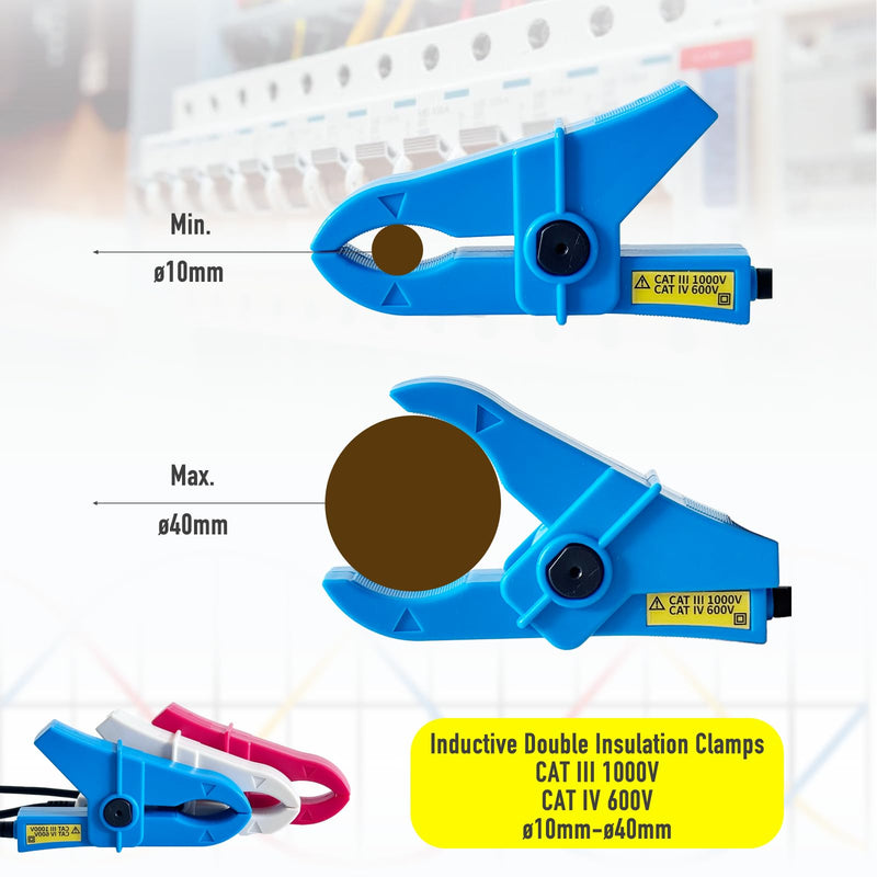 ETCR1000D Non-Contact Phase Sequence Tester Phase Rotation Meter | For insulated wires 0.4-1.6in (10-40mm) diameter, suitable for AC 70-1000V phase sequence testing