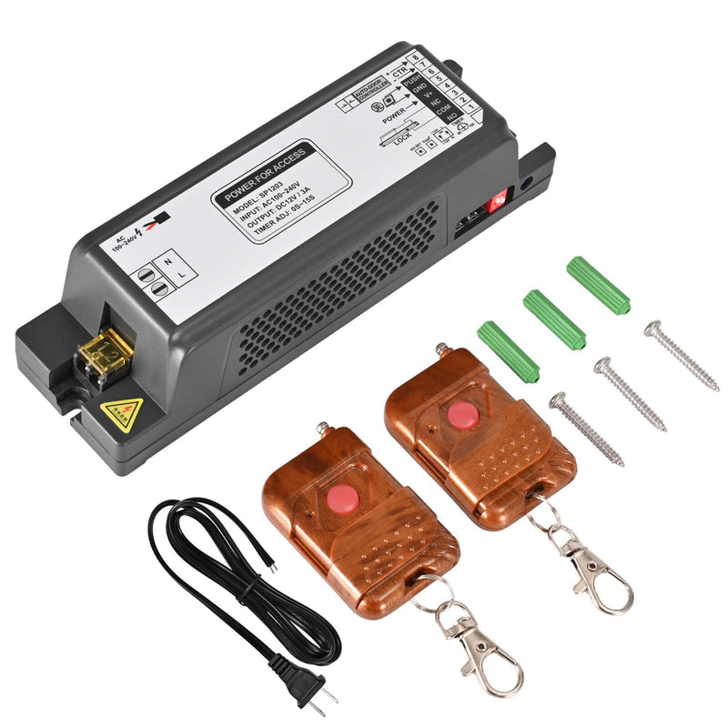 Smart Access Control Power Supply Controller, 12V/14V 3A with Delay Timer, WiFi & Tuya App Remote, 433MHz Remote Control, Compatible with Electric Locks, Door Access Systems & Intercoms