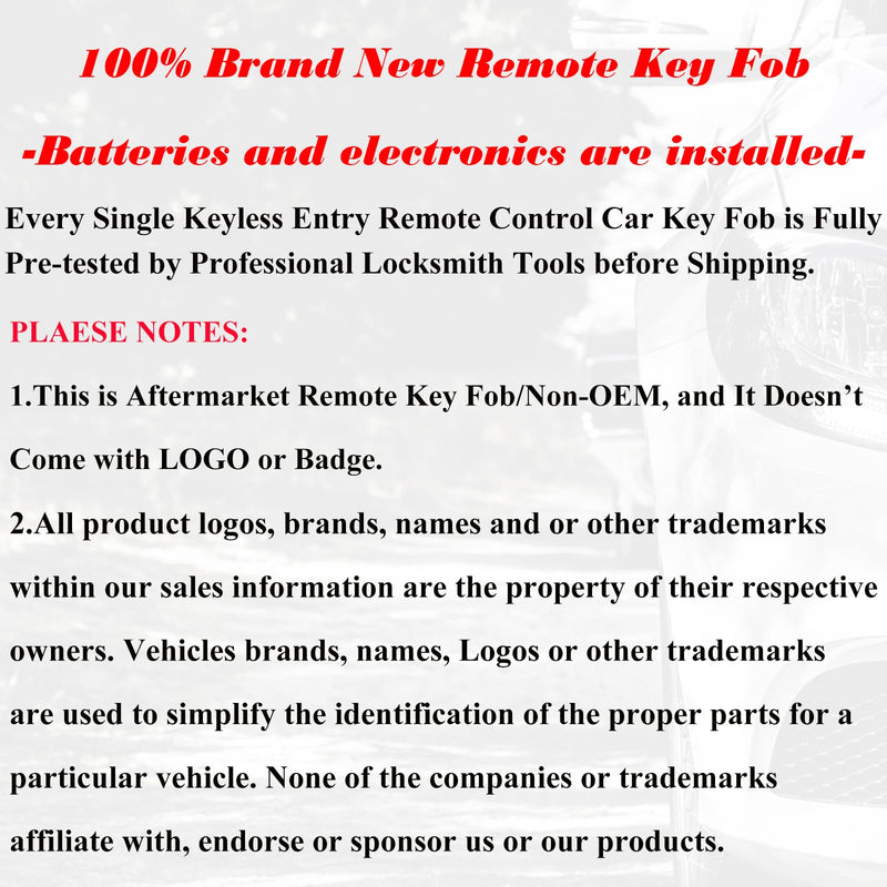 5Buttons Key Fob Replacement Compatible for Ford Fusion 2017-2021 Mustang 2018-2022 Mustang Cobra 2019-2022 Push Start 5 Button Keyless Entry Remote Start Control M3N-A2C93142600