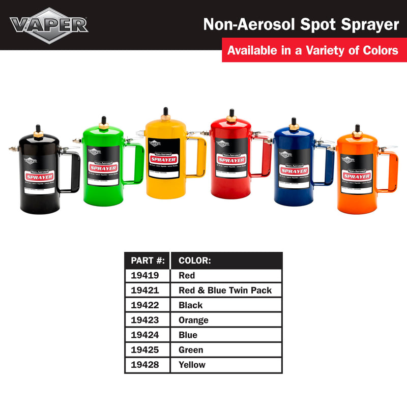 Vaper 19423 Spot Spray Non-Aerosol Sprayer, Pin Stream Brass Nozzle, Orange