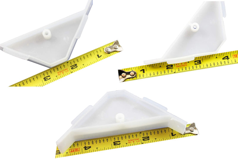 Berta 12-Pack, 90 Degree Cabinet Triangle Bracket, Plastic White Corner Support Braces